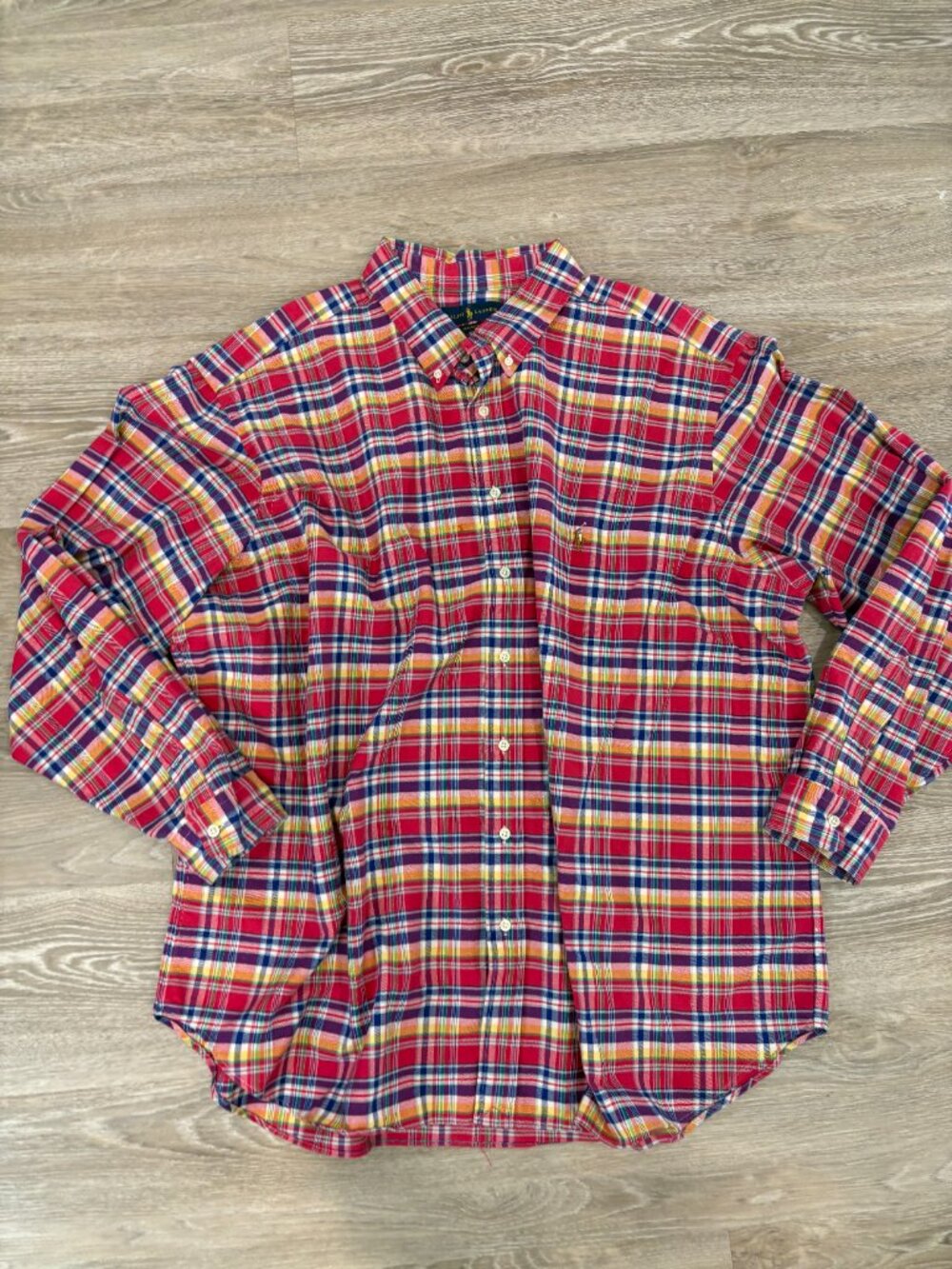 Ralph Lauren Shirt Mens Small Colorful Plaid Long Sleeve Button Down  sz XXXL